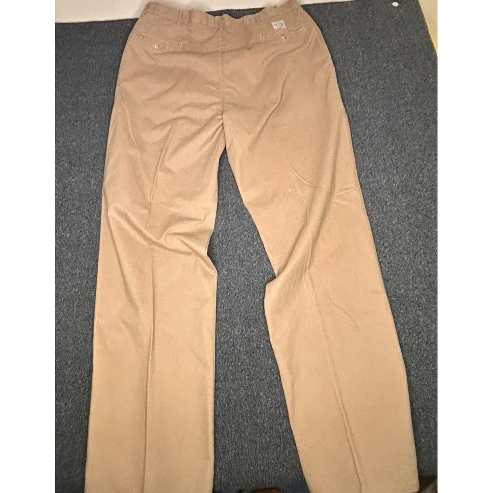 Vtg Polo Ralph Lauren Sand Chino Khaki Camel Pleated Classic Pants 40 x‎ 36 NWT